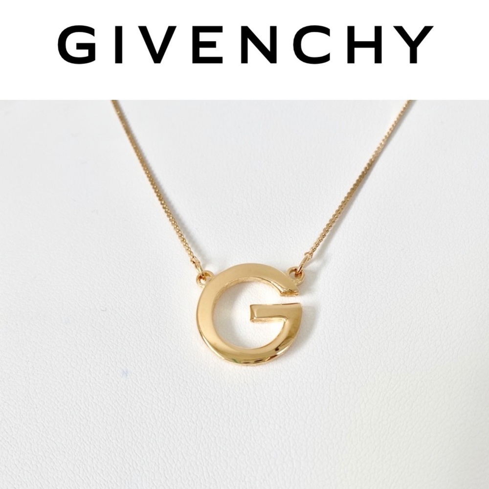 NEW Vintage Givenchy gold G logo necklace
